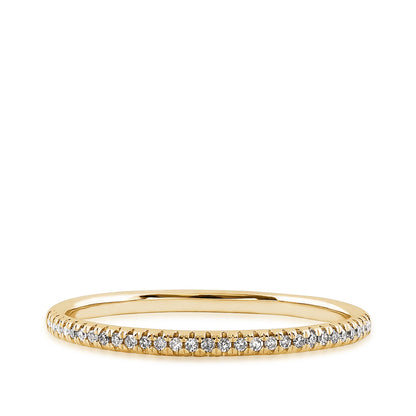 Perfect Match Diamond Stackable Anniversary Ring in 10K Yellow Gold close-up detail