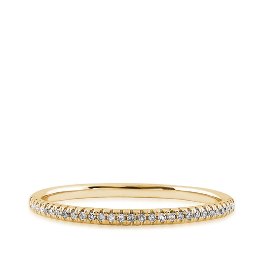 Perfect Match Diamond Stackable Anniversary Ring in 10K Yellow Gold close-up detail
