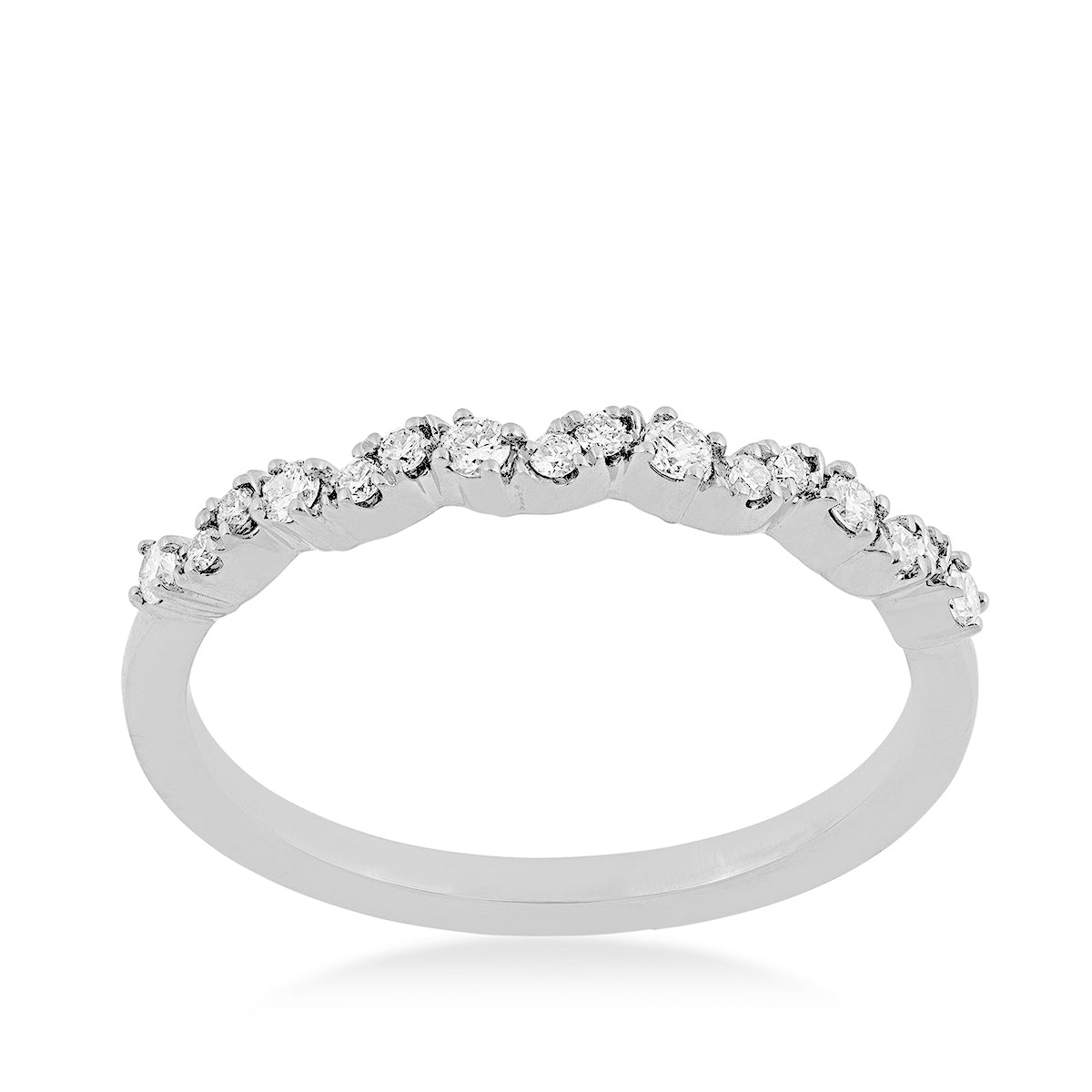 Perfect Match 1/6 ct. tw. Diamond Stackable Anniversary Ring in 14K White Gold