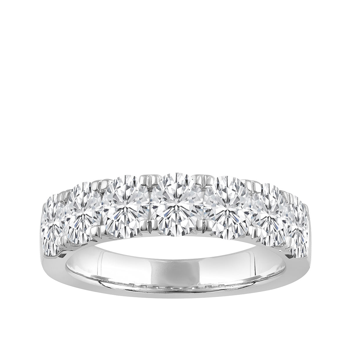Adamante 3 ct. tw. Lab-Grown 7-Stone Oval Anniversary Band in 14K White Gold