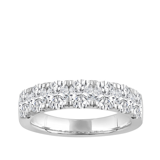 Adamante 3 ct. tw. Lab-Grown 7-Stone Oval Anniversary Band in 14K White Gold
