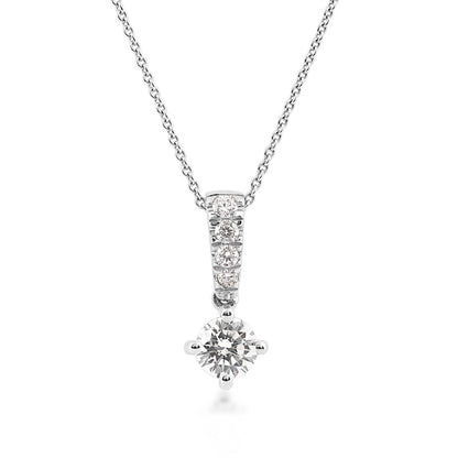 Adamante 5/8 ct. tw. Lab-Grown Round Diamond Pendant in 14K White Gold