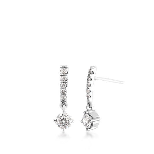 Adamante 5/8 ct. tw. Lab-Grown Round Diamond Drop Earrings in 14K White Gold