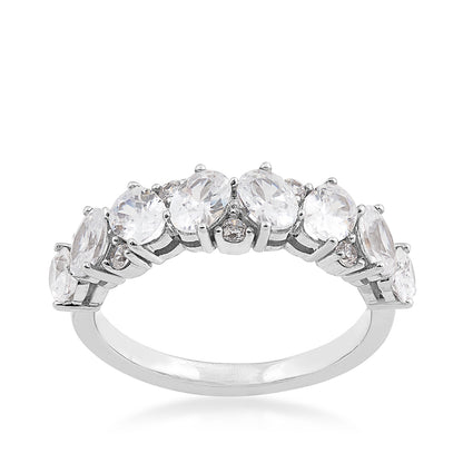 Adamante 1-3/4 ct. tw. Lab-Grown Oval & Round Diamond Ring in 14K White Gold
