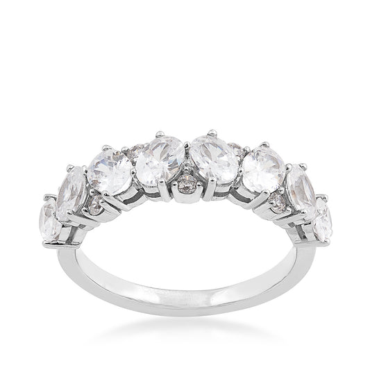 Adamante 1-3/4 ct. tw. Lab-Grown Oval & Round Diamond Ring in 14K White Gold