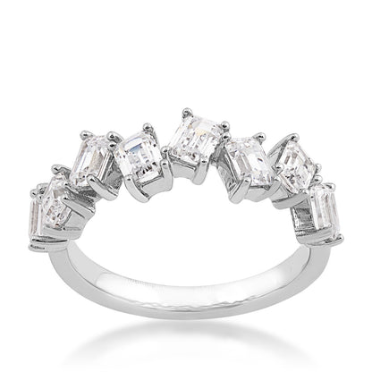 Adamante 2 ct. tw. Lab-Grown Emerald Cut Diamond Ring in 14K White Gold