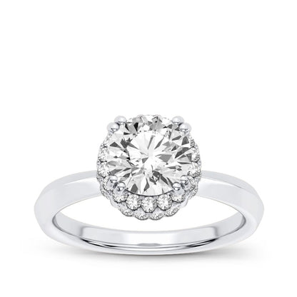 Adamante 2 ct. tw. Lab-Grown Round Diamond Halo Engagement Ring in 14K White Gold