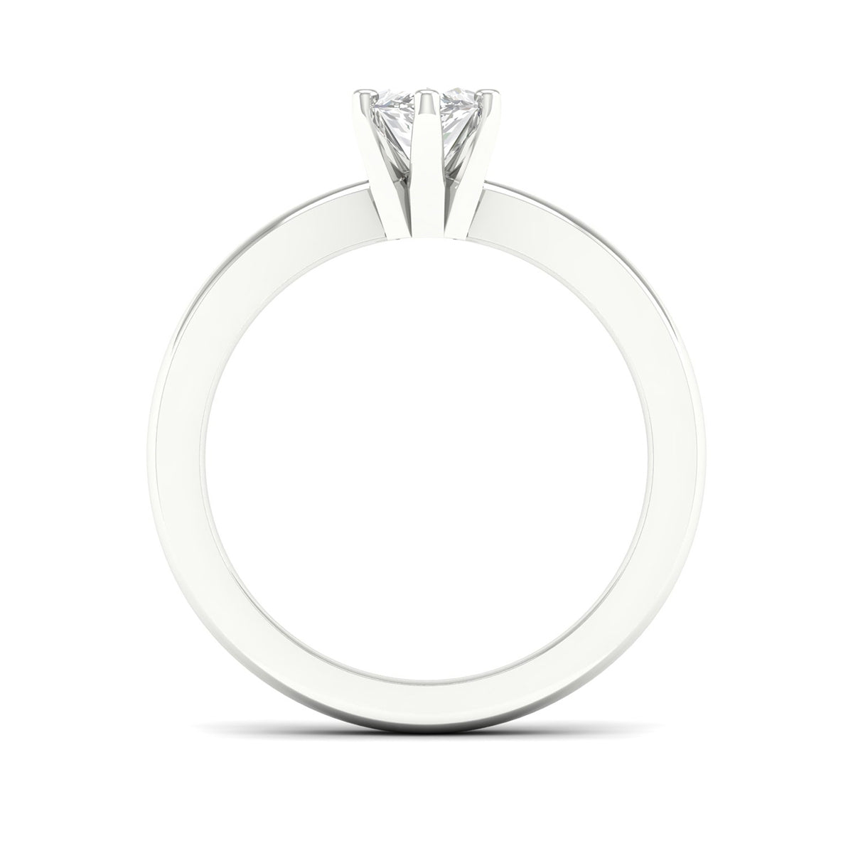 Adamante 1 ct. tw. Lab-Grown Marquise Diamond Solitaire Engagement Ring in 14K White Gold close-up detail