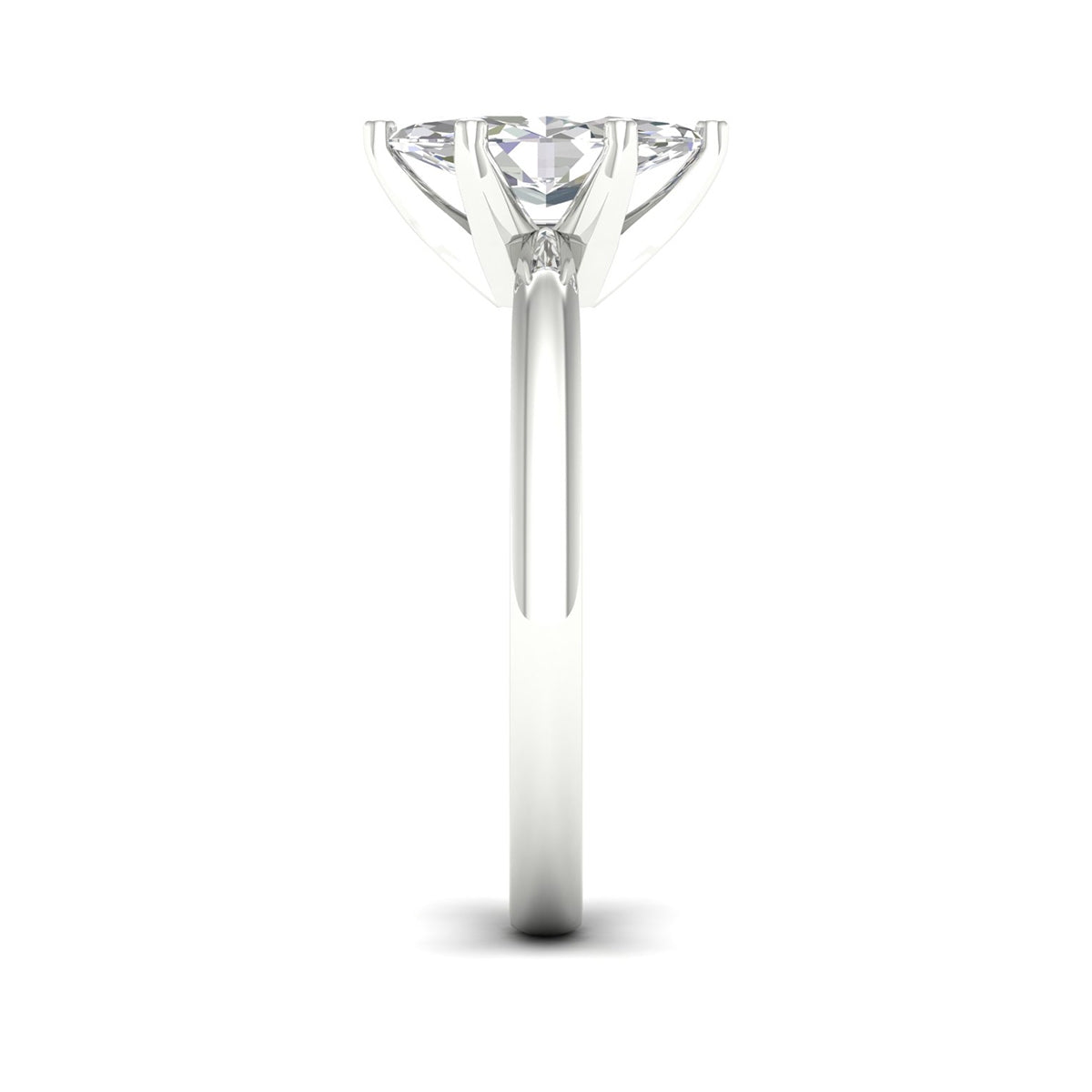 Adamante 1 ct. tw. Lab-Grown Marquise Diamond Solitaire Engagement Ring in 14K White Gold side profile