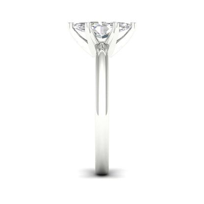 Adamante 1 ct. tw. Lab-Grown Marquise Diamond Solitaire Engagement Ring in 14K White Gold side profile
