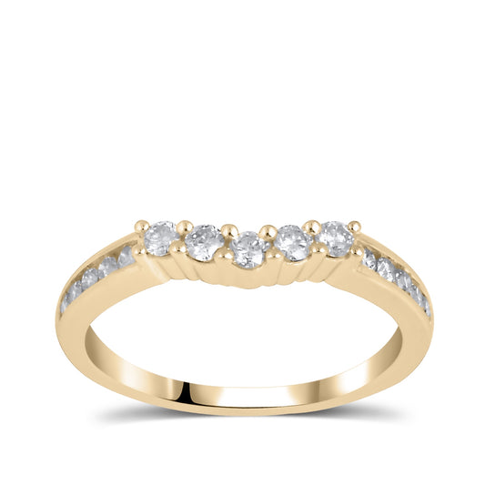 3/8 ct. tw. Diamond Contour Anniversary Band in 14K Yellow Gold