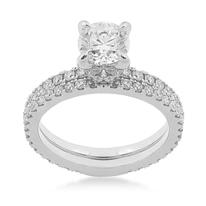 Adamante 1-7/8 ct. tw. Lab-Grown Round Brilliant Diamond Wedding Set in 14K White Gold