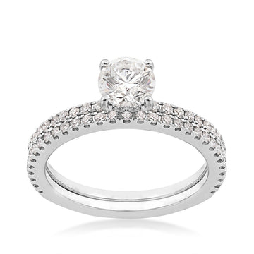 GOLD TAG Noventa 1-1/4 ct. tw. Round Diamond Wedding Set in 14K White Gold
