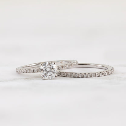Noventa 1-1/4 ct. tw. Round Diamond Wedding Set in 14K White Gold side profile (2)