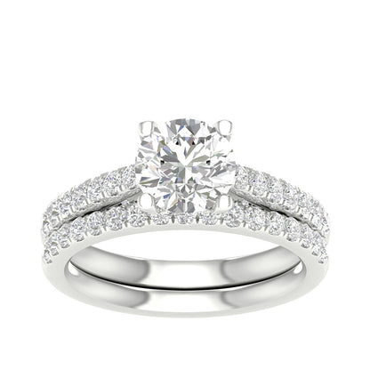 Adamante 2-1/3 ct. tw. Lab-Grown Round Brilliant Diamond Wedding Set in 14K White Gold