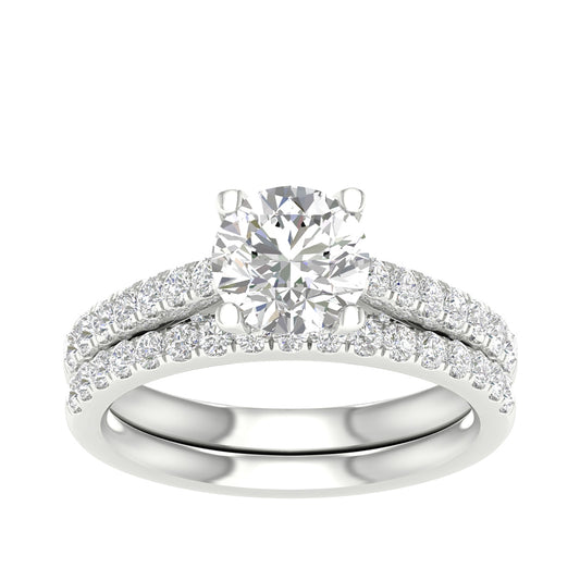 Adamante 2-1/3 ct. tw. Lab-Grown Round Brilliant Diamond Wedding Set in 14K White Gold