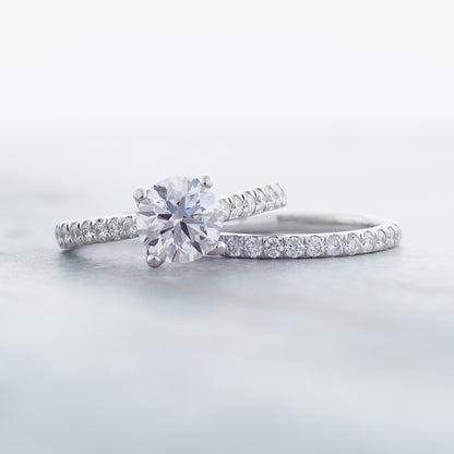 Adamante 2-1/3 ct. tw. Lab-Grown Round Brilliant Diamond Wedding Set in 14K White Gold full view