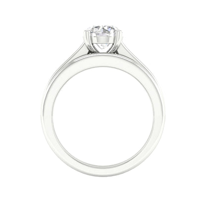 Adamante 2 ct. tw. Lab-Grown Round Brilliant Diamond Wedding Set in 14K White Gold close-up detail