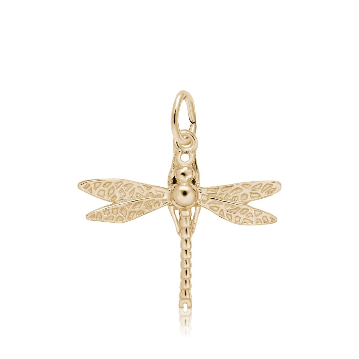 Dragonfly Charm in 14K Yellow Gold