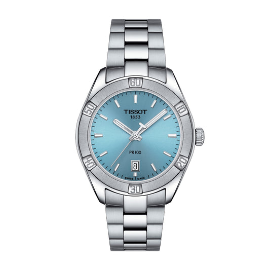Tissot Ladies' Sport Chic Stainless Steel Watch with Teal Dial