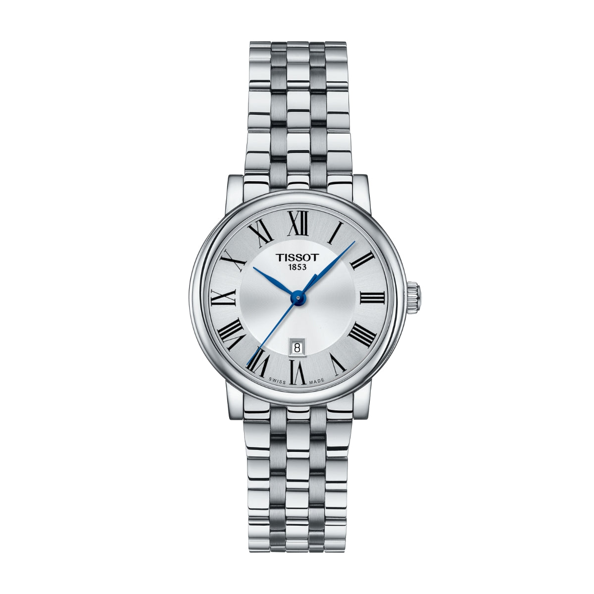 Tissot Ladies' Carson Stainless Steel Watch with Silver Dial