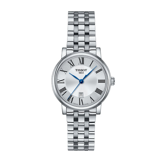 Tissot Ladies' Carson Stainless Steel Watch with Silver Dial