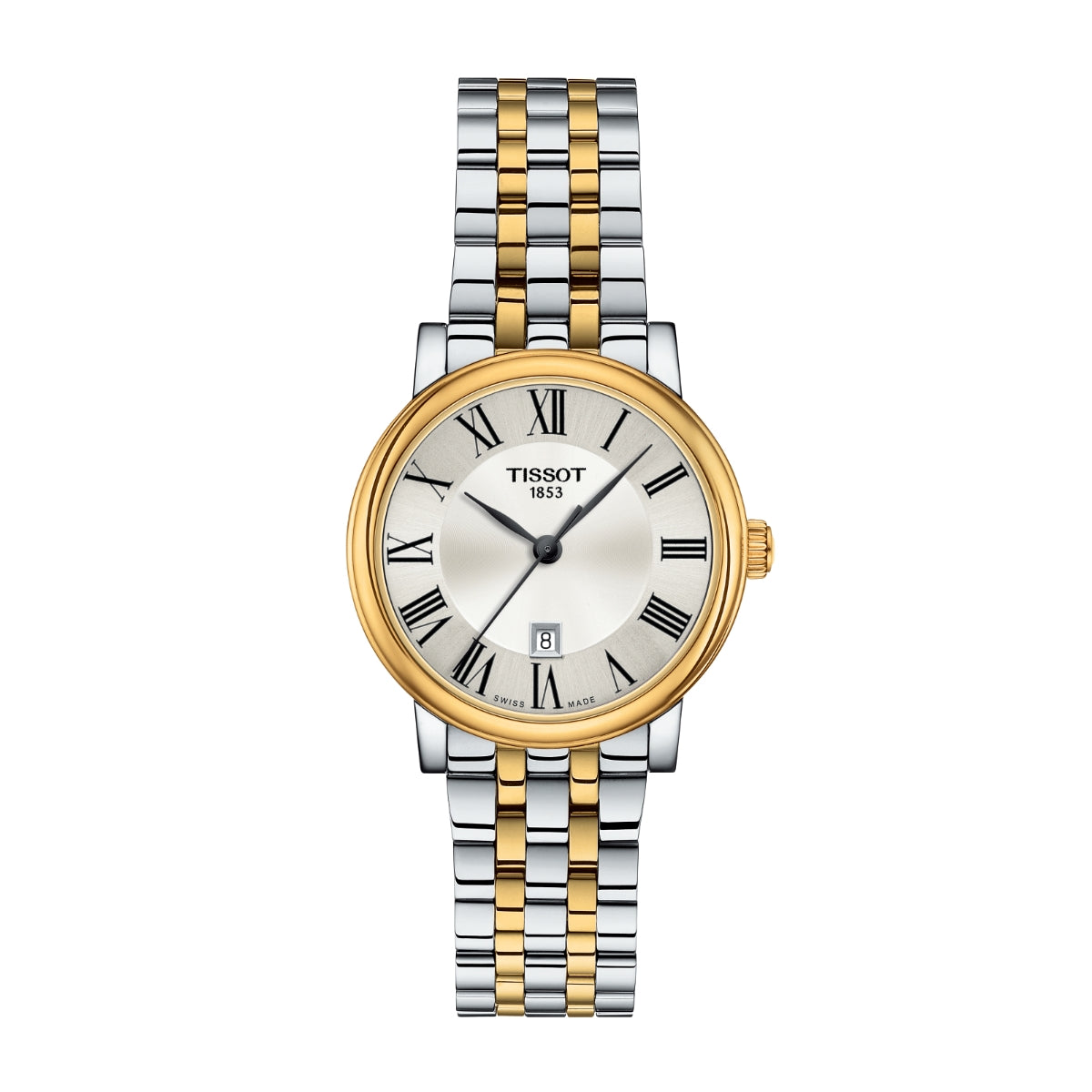 Tissot Ladies' Carson Two-Tone Stainless Steel Watch with Silver Dial