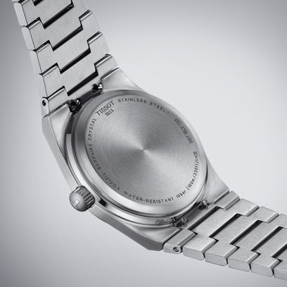 Tissot PRX Stainless Steel Watch with Blue Dial front view