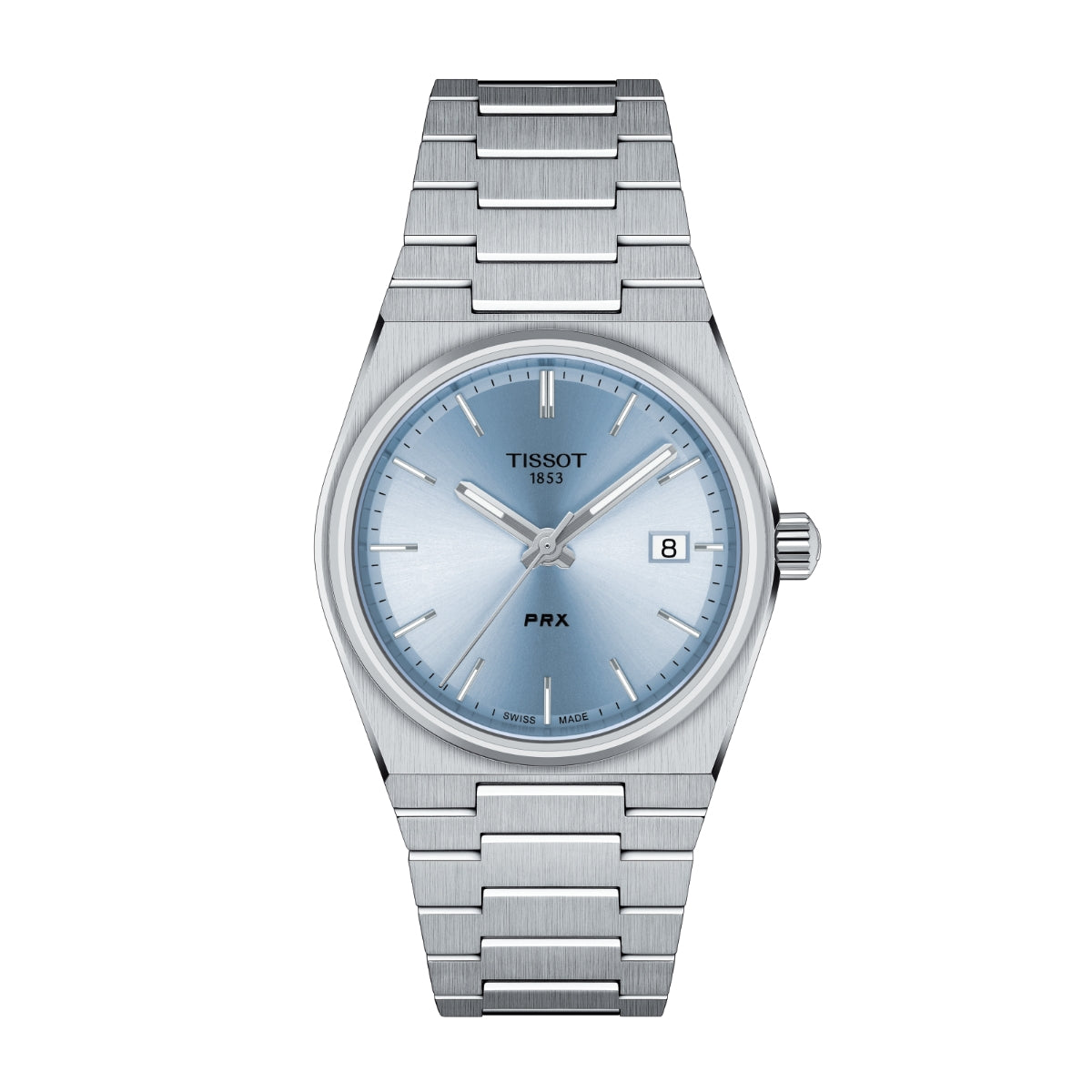 Tissot PRX Stainless Steel Watch with Blue Dial