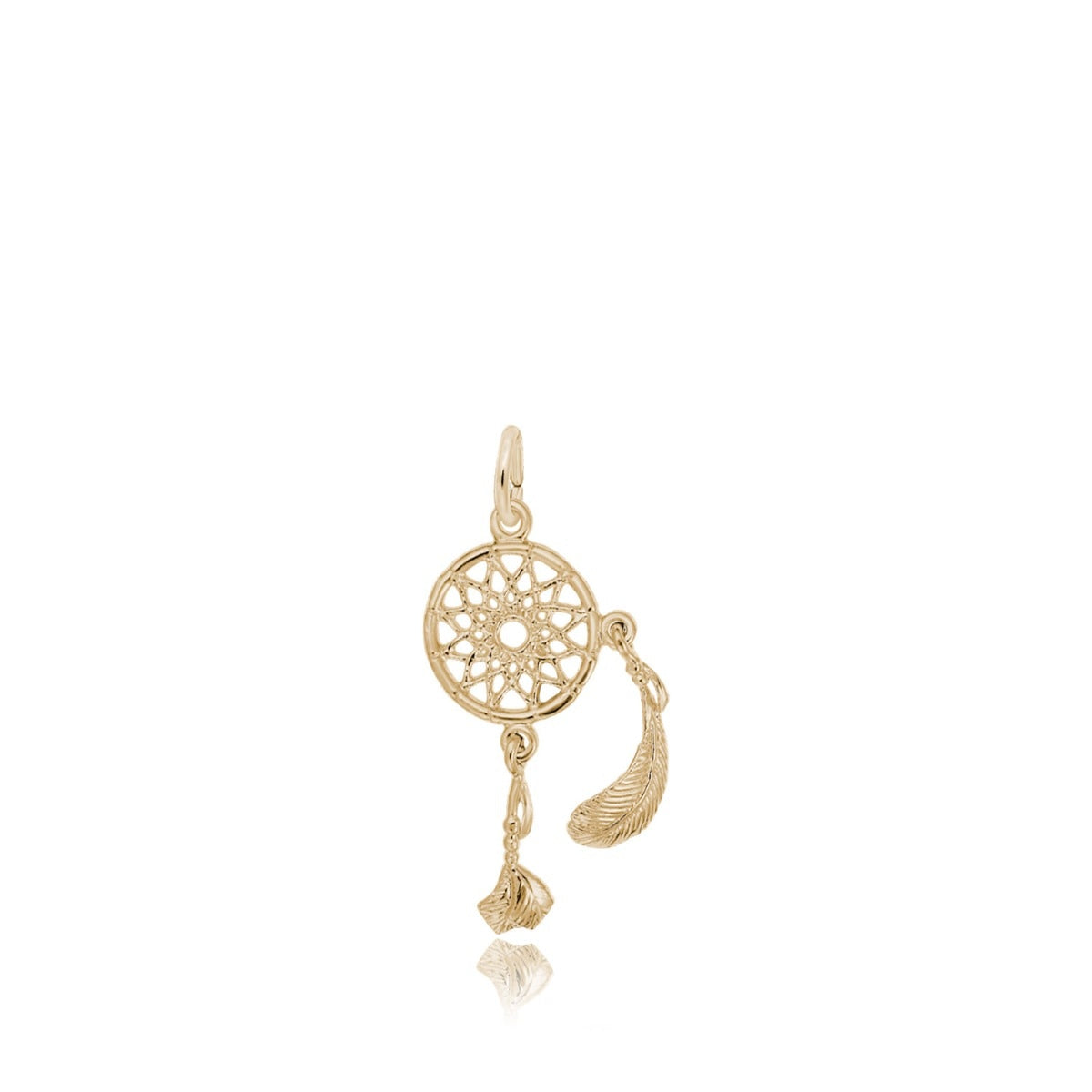 Dream Catcher Charm in 14K Yellow Gold