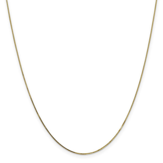 1.10mm 18-inch Box Chain 10K Yellow Gold