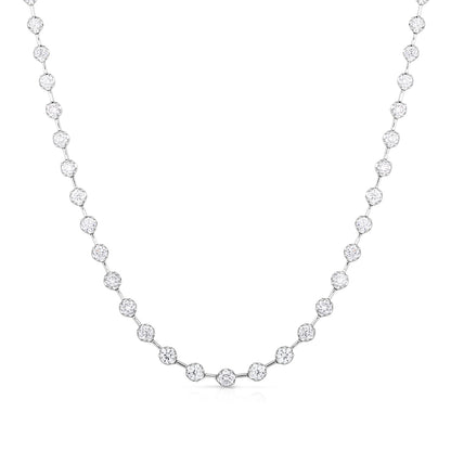 3 ct. tw. Diamond Station Necklace in 14K White Gold