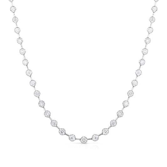 3 ct. tw. Diamond Station Necklace in 14K White Gold