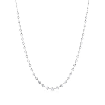 1-9/10 ct. tw. Diamond Station Necklace in 14K White Gold front view