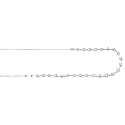 1 ct. tw. Diamond Station Necklace in 14K White Gold front view