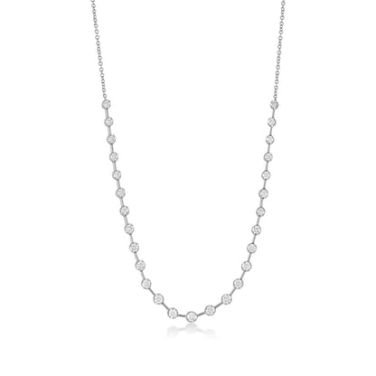 1 ct. tw. Diamond Station Necklace in 14K White Gold