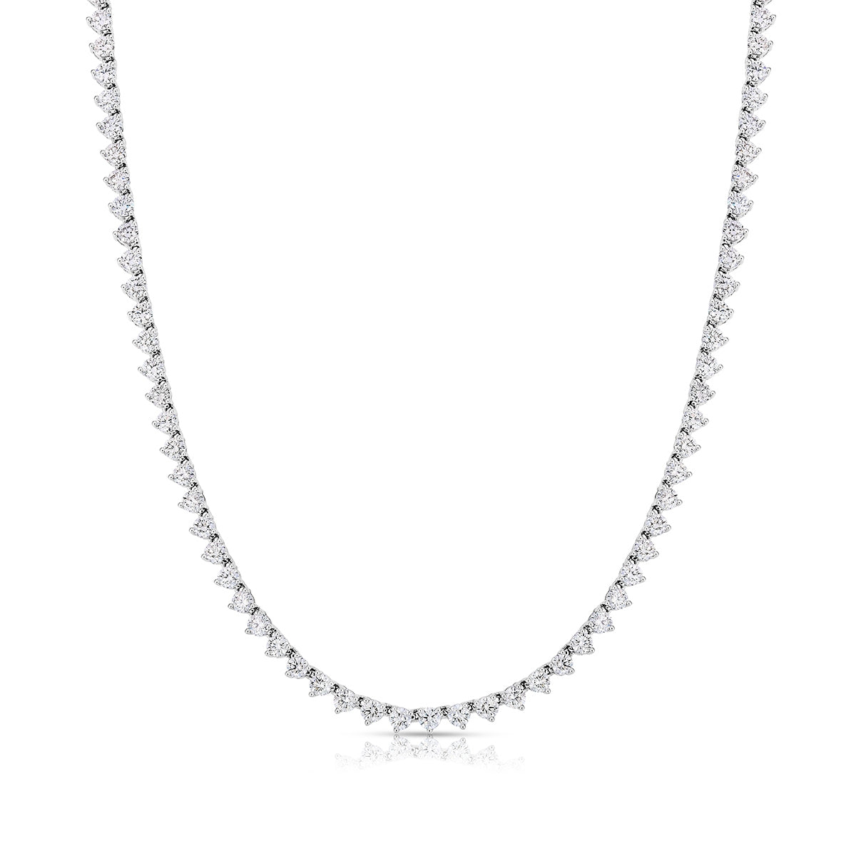 11-1/6 ct. tw. Diamond Martini Set Tennis Necklace in 14K White Gold