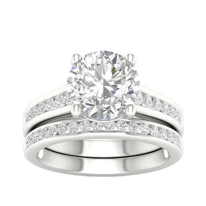 Adamante 3-1/2 ct. tw. Lab-Grown Round Diamond Wedding Set in 14K White Gold