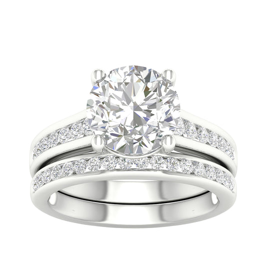 Adamante 3-1/2 ct. tw. Lab-Grown Round Diamond Wedding Set in 14K White Gold