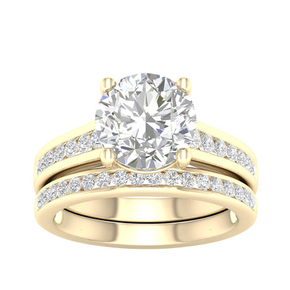Adamante 3-1/2 ct. tw. Lab-Grown Round Brilliant Diamond Wedding Set in 14K Yellow Gold