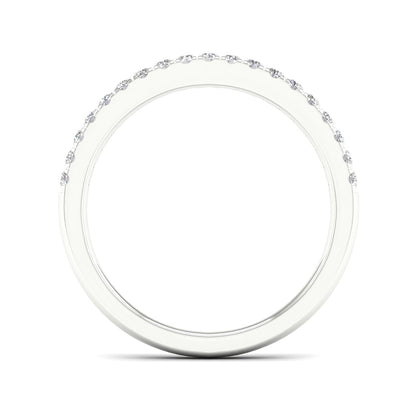 Adamante 1/5 ct. tw. Lab-Grown Diamond Wedding Band in 14K White Gold close-up detail
