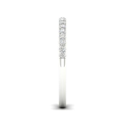 Adamante 1/5 ct. tw. Lab-Grown Diamond Wedding Band in 14K White Gold side profile