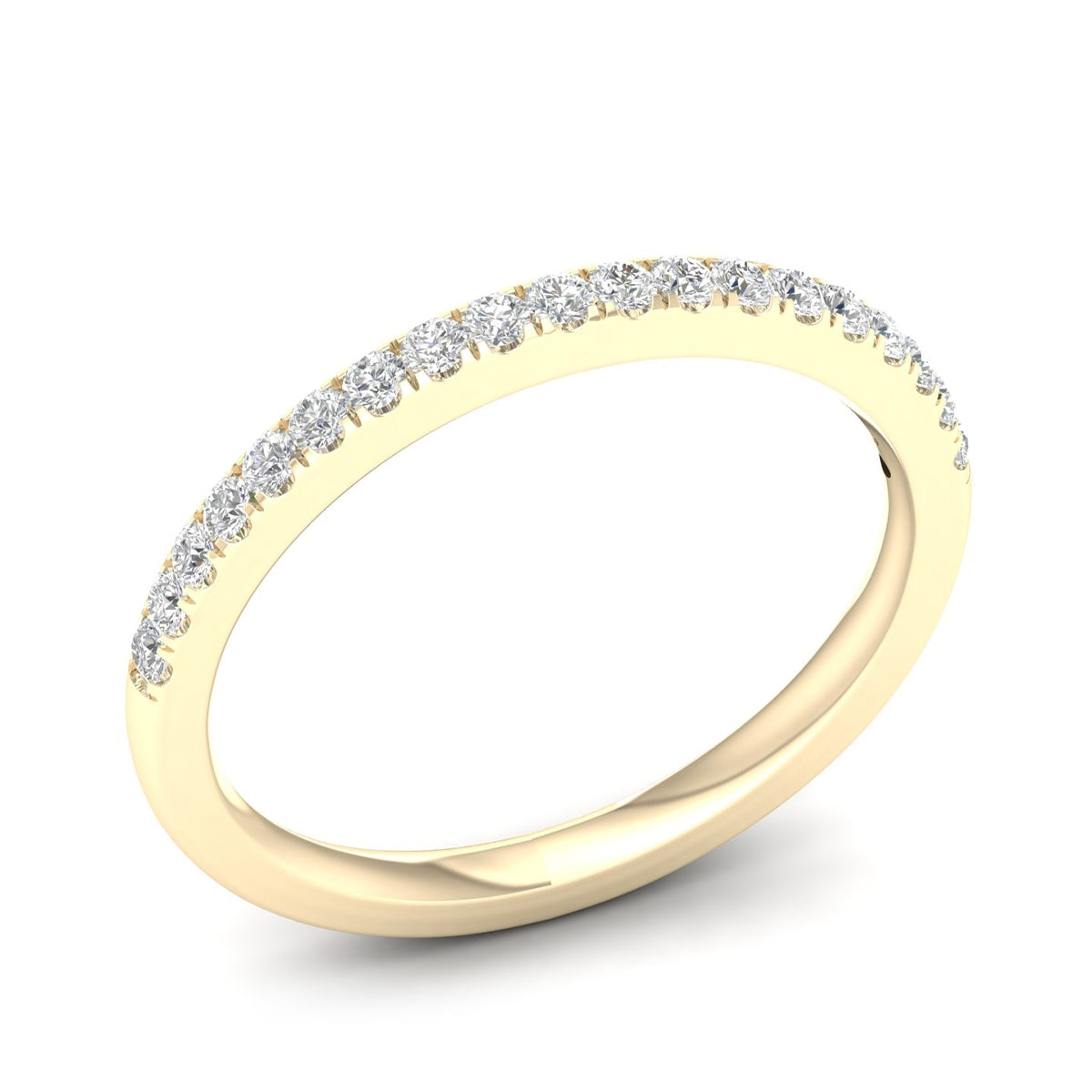 Adamante 1/5 ct. tw. Lab-Grown Diamond Wedding Band in 14K Yellow Gold front view