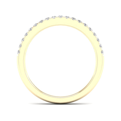 Adamante 1/5 ct. tw. Lab-Grown Diamond Wedding Band in 14K Yellow Gold close-up detail
