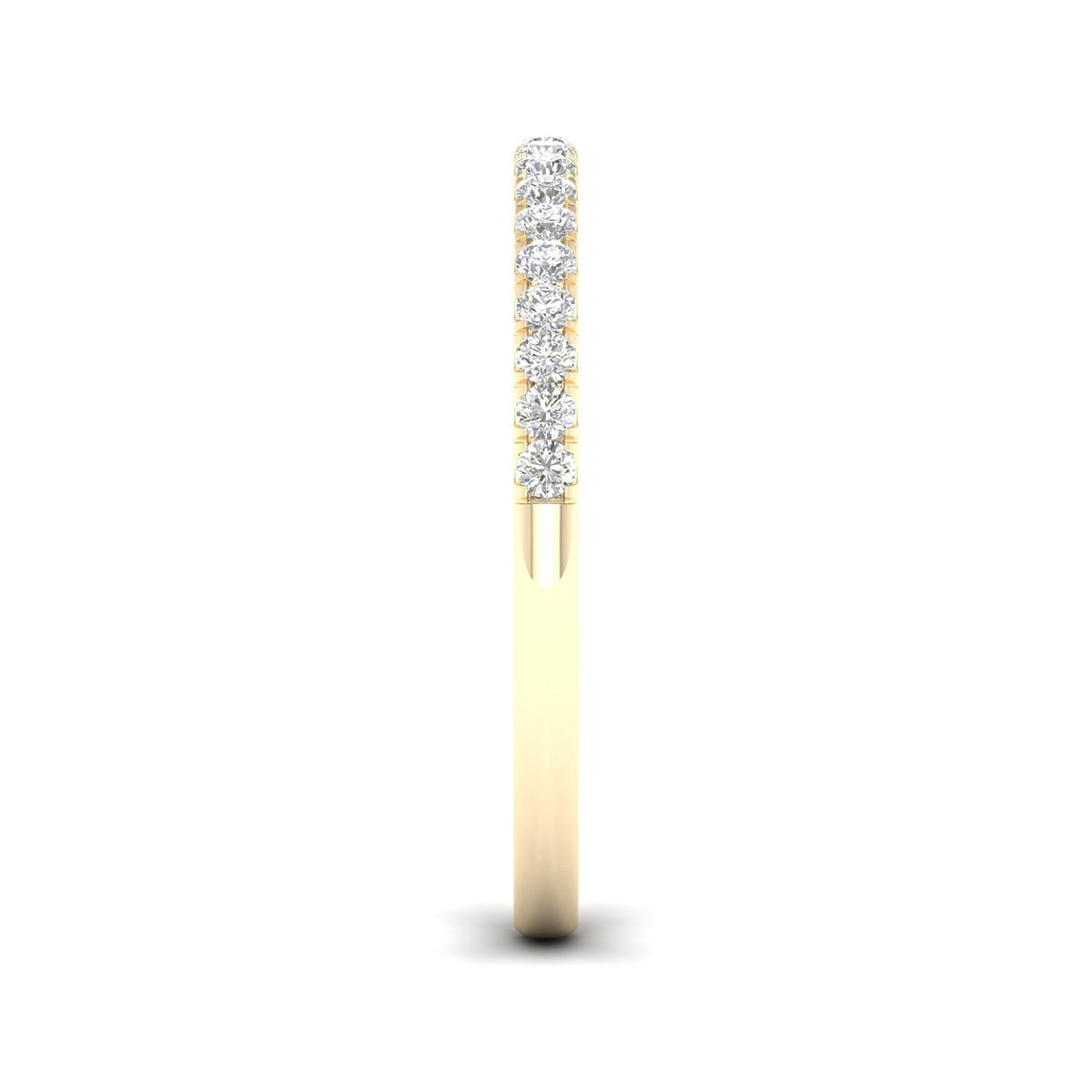 Adamante 1/5 ct. tw. Lab-Grown Diamond Wedding Band in 14K Yellow Gold side profile