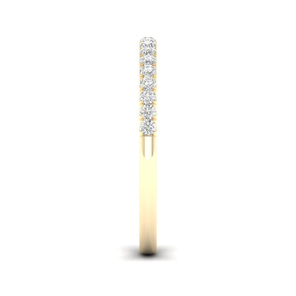 Adamante 1/5 ct. tw. Lab-Grown Diamond Wedding Band in 14K Yellow Gold side profile