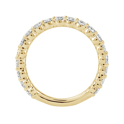 1-3/4 ct. tw. Oval Diamond Wedding Band in 14K Yellow Gold front view