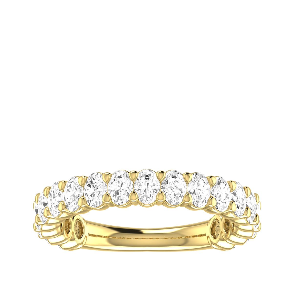 1-3/4 ct. tw. Oval Diamond Wedding Band in 14K Yellow Gold