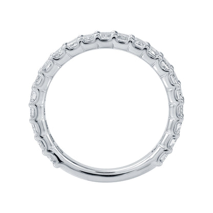 1-9/10 ct. tw. Emerald Cut Diamond Anniversary Band in 14K White Gold close-up detail