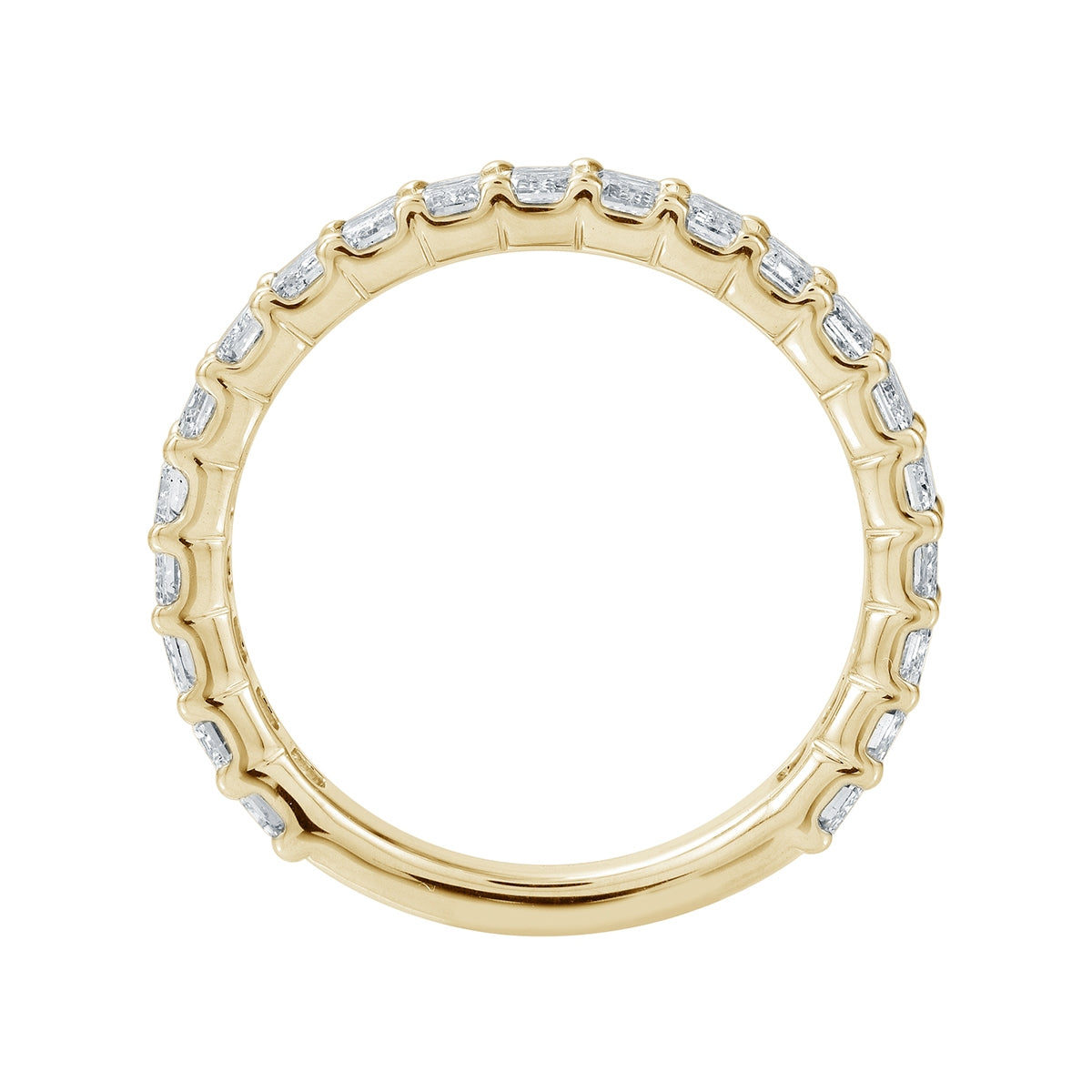 1-9/10 ct. tw. Emerald Cut Diamond Anniversary Band in 14K Yellow Gold close-up detail